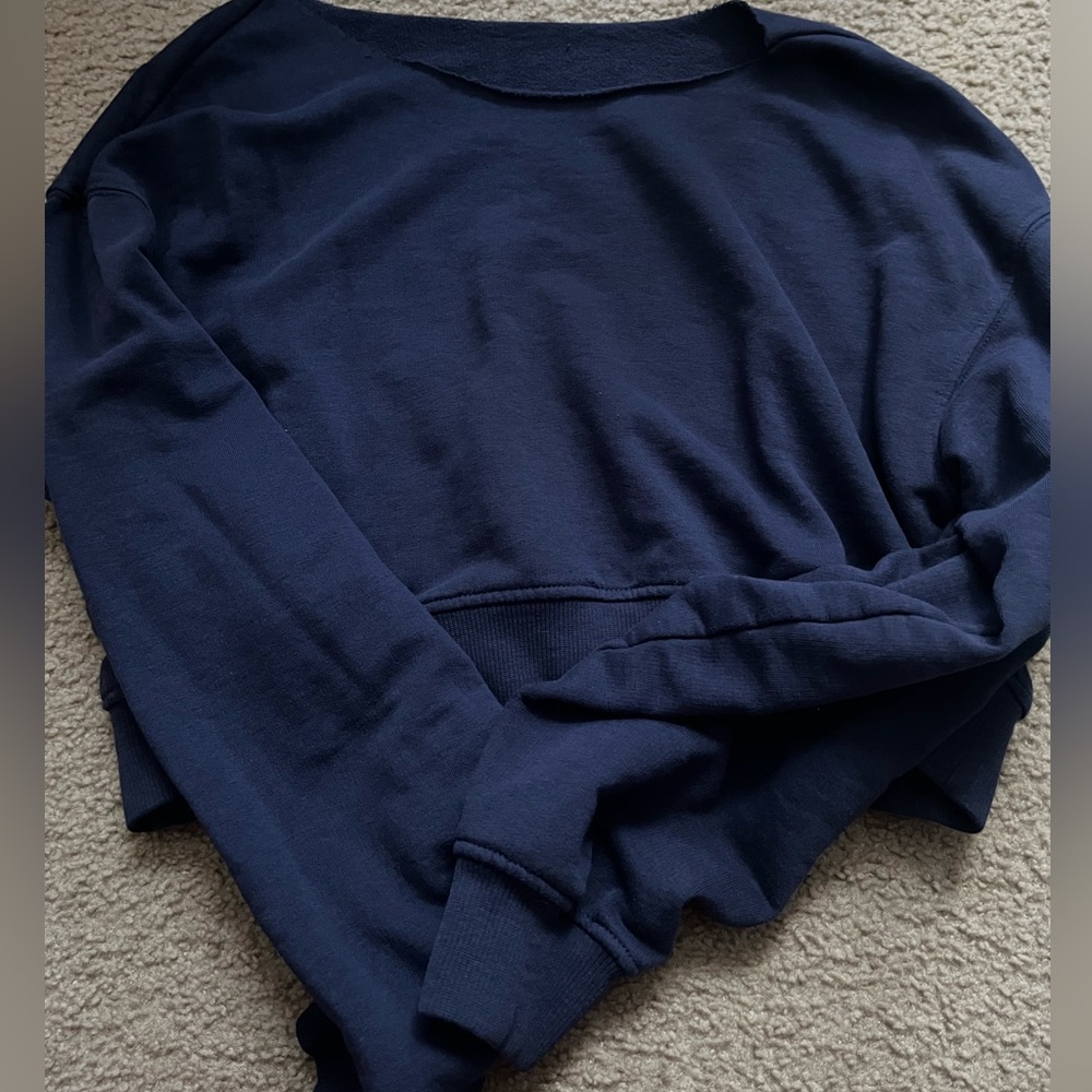 Cutoff crew neck